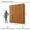 Ver imagem 4 de Guarda Roupa Casal 4 Portas 3 Gavetas Roma