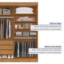 Ver mais imagens de Guarda Roupa Casal 4 Portas 3 Gavetas 100% MDF Roma Cinamomo Marrom