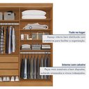 Ver mais imagens de Guarda Roupa Casal 4 Portas 3 Gavetas 100% MDF Roma Cinamomo Marrom