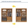 Guarda Roupa Casal 4 Portas 3 Gavetas Roma - 10