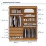 Guarda Roupa Casal 4 Portas 3 Gavetas Roma - 11