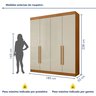 Guarda Roupa Casal 4 Portas 3 Gavetas Roma - 4