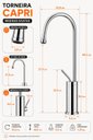 Ver imagem 6 de Torneira de Banheiro Luxo Capri Monocomando Gota Aço Inox 304 Goldenx