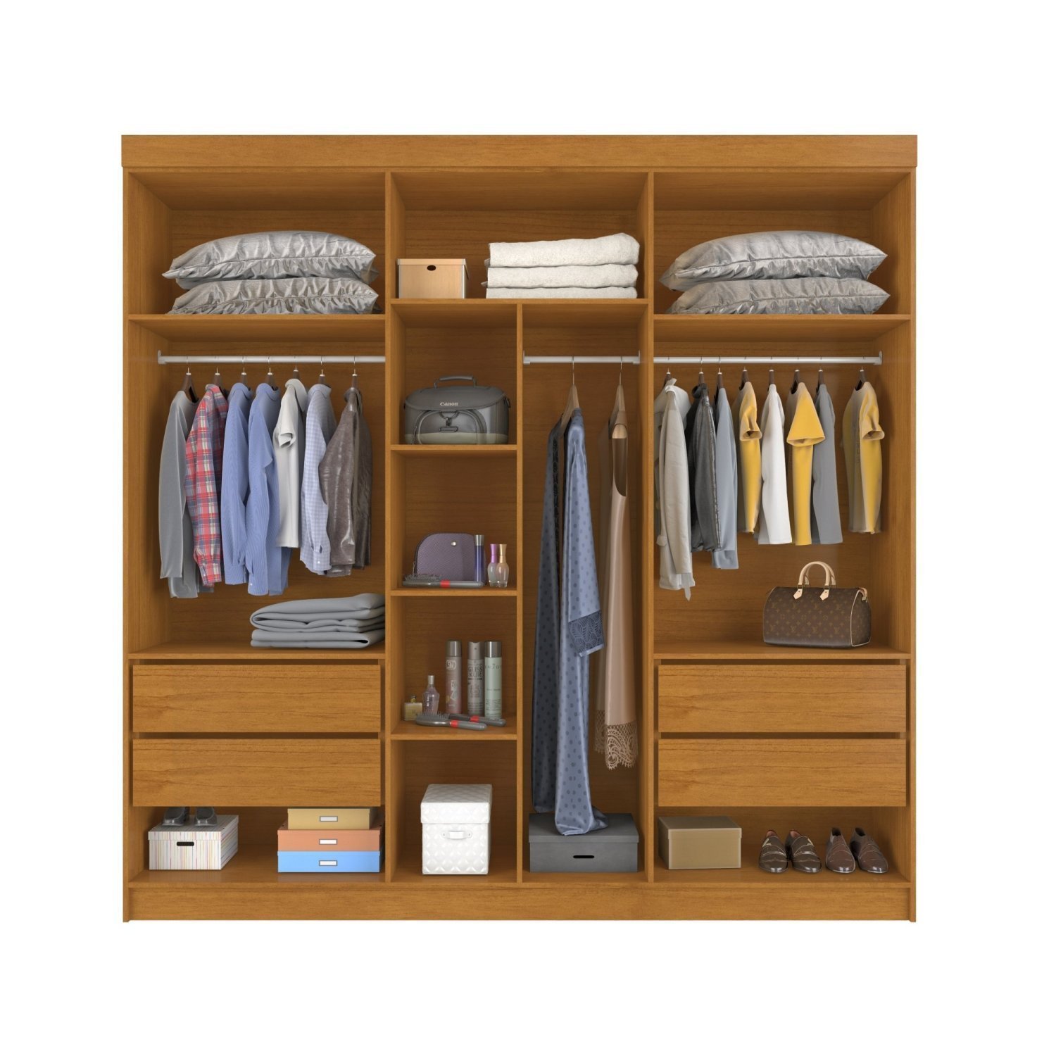 Guarda Roupa Casal 6 Portas 4 Gavetas França - 2
