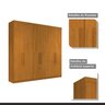 Guarda Roupa Casal 6 Portas 4 Gavetas França - 7