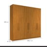 Guarda Roupa Casal 6 Portas 4 Gavetas França - 4
