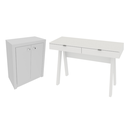 Ver imagem 2 de Conjunto Escrivaninha com Armário 2 Portas para Escritório Branco