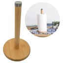 Ver imagem 4 de Suporte Porta Rolo Papel Toalha Bambu Vertical Bancada