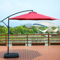 Ombrelone Articulado Guarda Sol de Praia Jardim Lateral 3 Metros Laranja Rm Decor - 2
