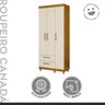 Guarda Roupa Solteiro 3 Portas 2 Gavetas Canadá - 8