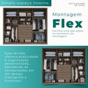 Ver imagem 4 de Guarda Roupas Casal 100% Mdf 6 Portas 5 Gavetas Moscou Ripado - Mais Móveis New Canion