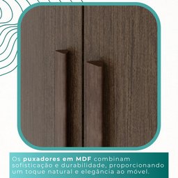 Guarda Roupas Casal 100% Mdf 6 Portas 5 Gavetas Moscou Ripado - Mais Móveis New Canion - 7