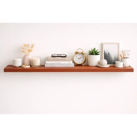 Prateleira MDF 230x20 Moderna Suporte Parede Invisivel 30mm Italian Noce