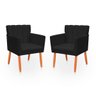 Kit com 2 Poltronas Cadeiras Elegante Confortável e Reforçada para Sala Carol Suede - 1