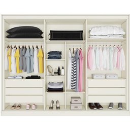 Guarda Roupa Casal 6 Portas 6 Gavetas - Argos-Off white - Made Marcs - 3