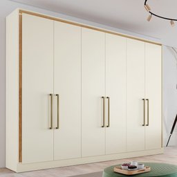 Guarda Roupa Casal 6 Portas 6 Gavetas - Argos-Off white - Made Marcs - 1