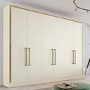 Ver imagem 1 de Guarda Roupa Casal 6 Portas 6 Gavetas - Argos-off White - Made Marcs
