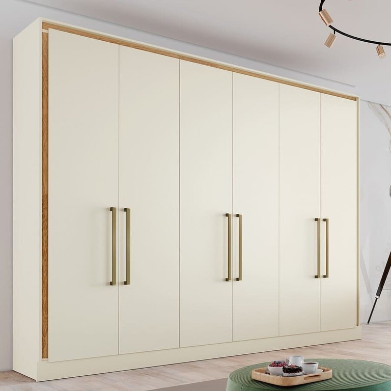 Guarda Roupa Casal 6 Portas 6 Gavetas - Argos-Off white - Made Marcs Guarda Roupa Casal 6 Portas 6 Gavetas - Argos-Off white - Made Marcs