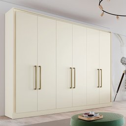 Guarda Roupa Casal 6 Portas 6 Gavetas - Argos-Off white - Made Marcs - 2