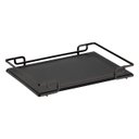 Ver imagem 1 de Bandeja Multiuso Hara Luana Tampo Couríssimo Preto 30x40 Cm:Preta