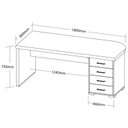Ver imagem 5 de Conjunto Escritório Artany: Mesa c/ Gavetas e Estante