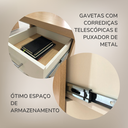 Ver imagem 4 de Conjunto Escritório Artany: Mesa c/ Gavetas e Estante