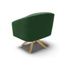 Ver imagem 5 de Kit 02 Poltronas Giratória Stella Veludo Verde Base Madeira MA30 - D’Rossi
