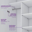 Ver imagem 7 de Guarda-Roupa Modulado e Bicama Solteiro Reversível Infantil Wave Casatema MadeiraOriginals Branco/Marrom