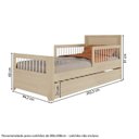 Ver imagem 3 de Guarda-Roupa Modulado e Bicama Solteiro Reversível Infantil Wave Casatema MadeiraOriginals Branco/Marrom