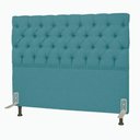 Ver imagem 1 de Cabeceira para Cama Box Queen 1,6 M Lisboa:suede Azul Turquesa