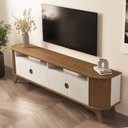 Ver mais imagens de Conjunto Sala Estar Mesa de Centro e Rack Vivaldi Marrom Cinamomo/Off White
