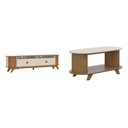 Ver imagem 2 de Conjunto Sala Estar Mesa de Centro e Rack Vivaldi Marrom Cinamomo/Off White