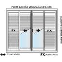 Ver imagem 3 de Porta Balcão Veneziana 06 Folhas madeirado Maxx - 210x200