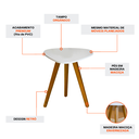 Ver imagem 5 de Mesinha Redonda Cabeceira Pequena Estilo Organico Moderna Decorativa Sofá Sala Quarto Madeira Maciça