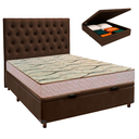 Ver imagem 1 de Kit Cabeceira + Cama Box Bau + Colchão Casal D33 Maxsono Paropas
