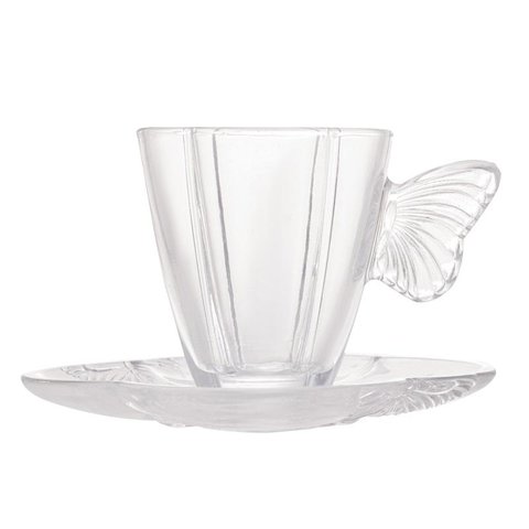 Conjunto 4 Xicaras de Chá Wolff C/ Pires Butterfly 180ml