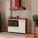 Ver imagem 2 de Balcão para Cooktop Ana com Espaço para Microondas Savana Off White - Pallazio