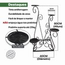 Ver imagem 2 de Floreira de Ferro Artesanal Decorativa Tinta Antiferrugem