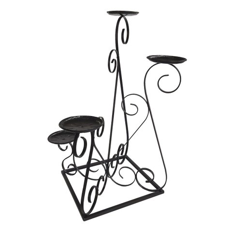 Floreira de Ferro Artesanal Decorativa Tinta Antiferrugem