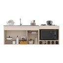 Ver imagem 4 de Balcão Cozinha para Pia/Cooktop/Forno 3 Portas 1 Gaveta 190cm Suspenso Milano Multimóveis MP3431
