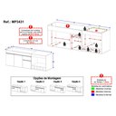 Ver imagem 3 de Balcão Cozinha para Pia/Cooktop/Forno 3 Portas 1 Gaveta 190cm Suspenso Milano Multimóveis MP3431