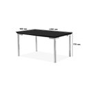 Ver imagem 3 de Conjunto Mesa Iza 120x90cm Tampo MDF/Vidro 4 Cadeiras Natani Cinza/Cromado/Preto