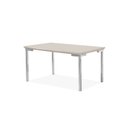 Ver imagem 4 de Conjunto Mesa Iza 120x90cm Tampo MDF/Vidro 4 Cadeiras Natani Yescasa Cinza/Cromado/Off White