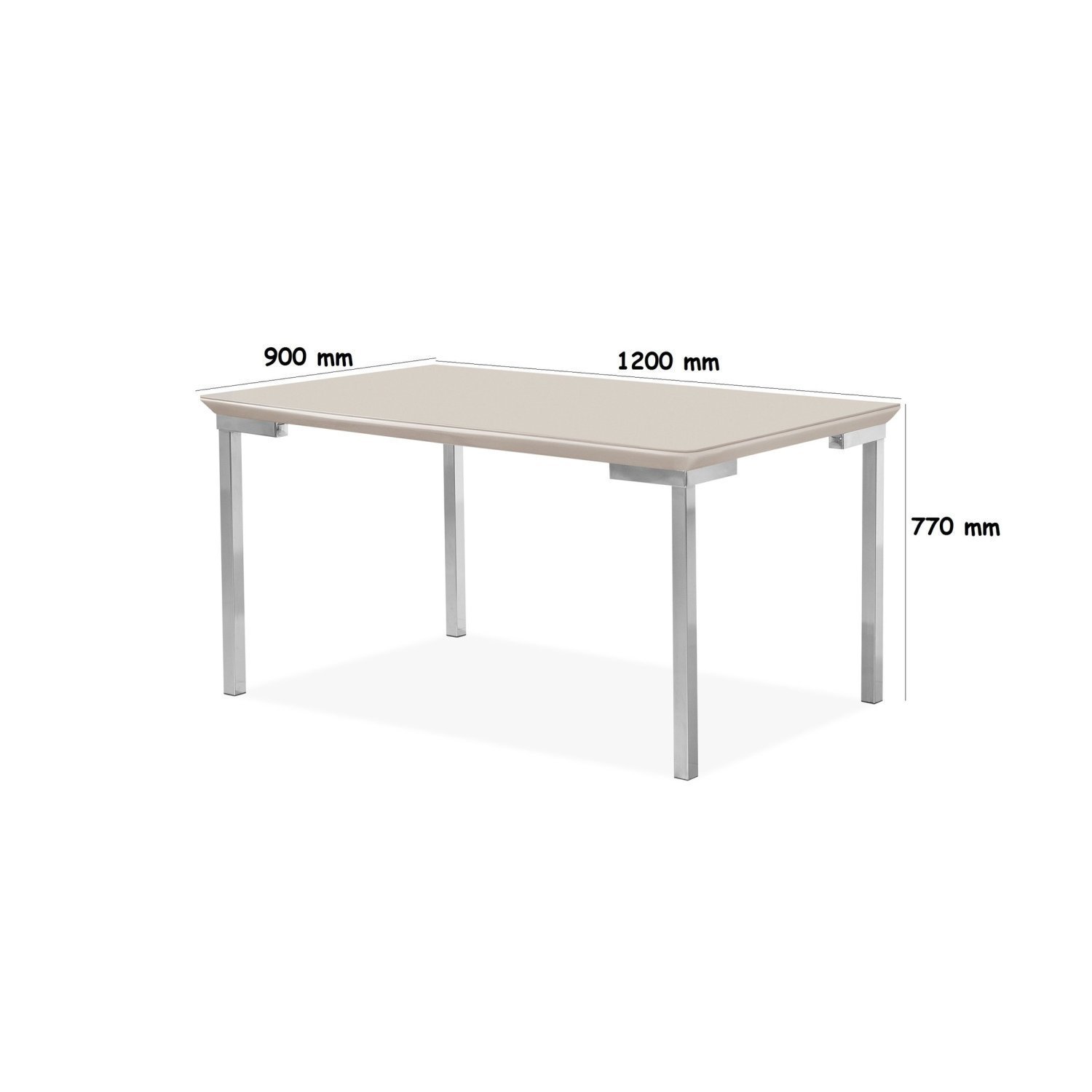 Conjunto Mesa Iza 120x90cm Tampo MDF/Vidro 4 Cadeiras Natani - 3