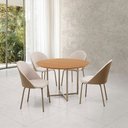 Ver imagem 5 de Kit 2 Cadeiras de Jantar Bicolore Premium Estofada Design Escandinavo Orgânico em Gota