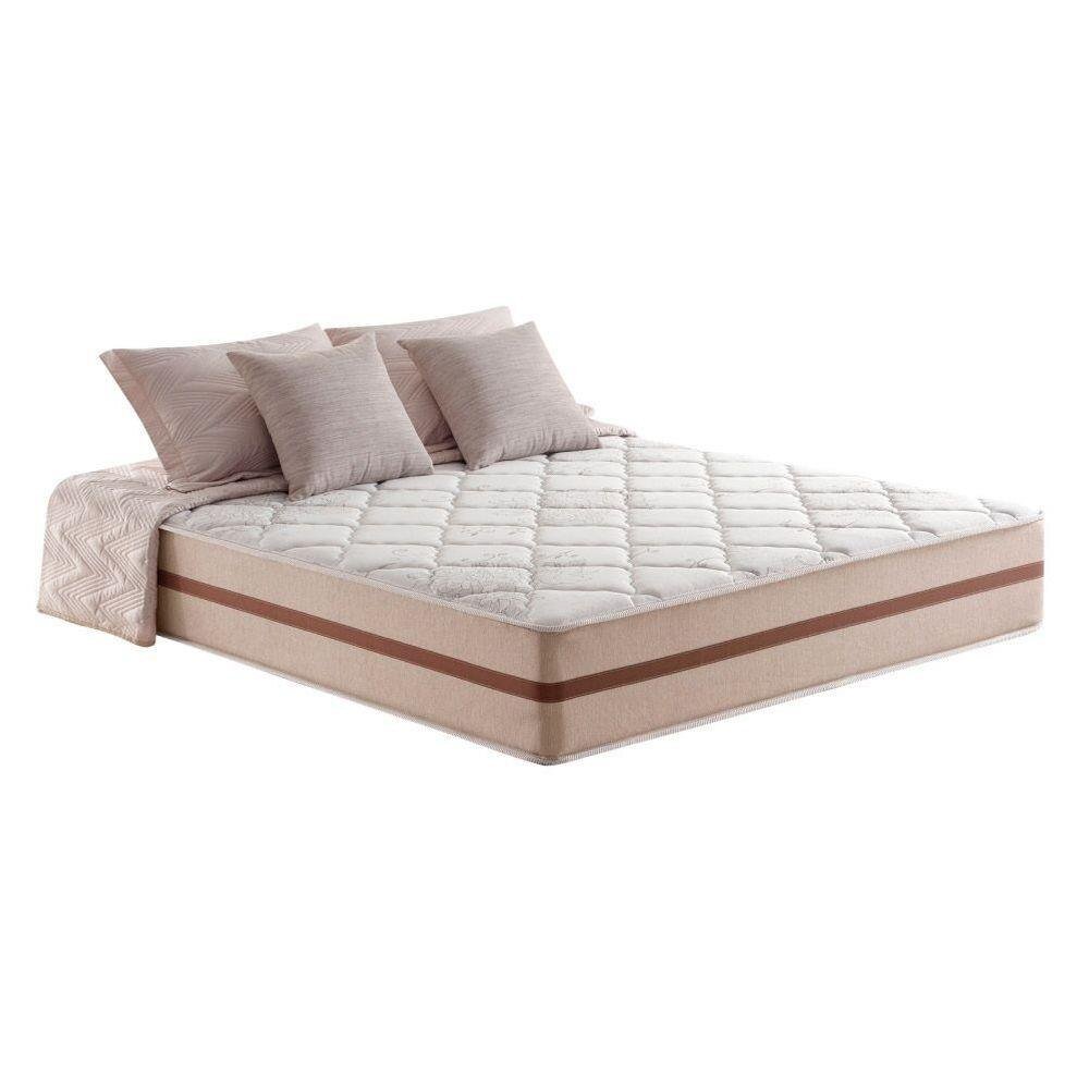 Cama Box Queen Bipartido + Colchão de Molas Ensacadas - Anjos - Classic - 158x198x61cm - Branco - 2