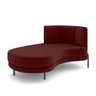 Sofá Chaise Lado Esquerdo Downey Sala de Estar Veludo Vermelho G15 - Gran Belo - 2