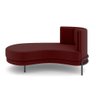 Sofá Chaise Lado Esquerdo Downey Sala de Estar Veludo Vermelho G15 - Gran Belo - 6