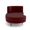 Sofá Chaise Lado Esquerdo Downey Sala de Estar Veludo Vermelho G15 - Gran Belo - 8
