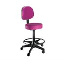 Ver imagem 1 de Cadeira Mocho Caixa Alta com Rodinhas Corano Rosa Pink